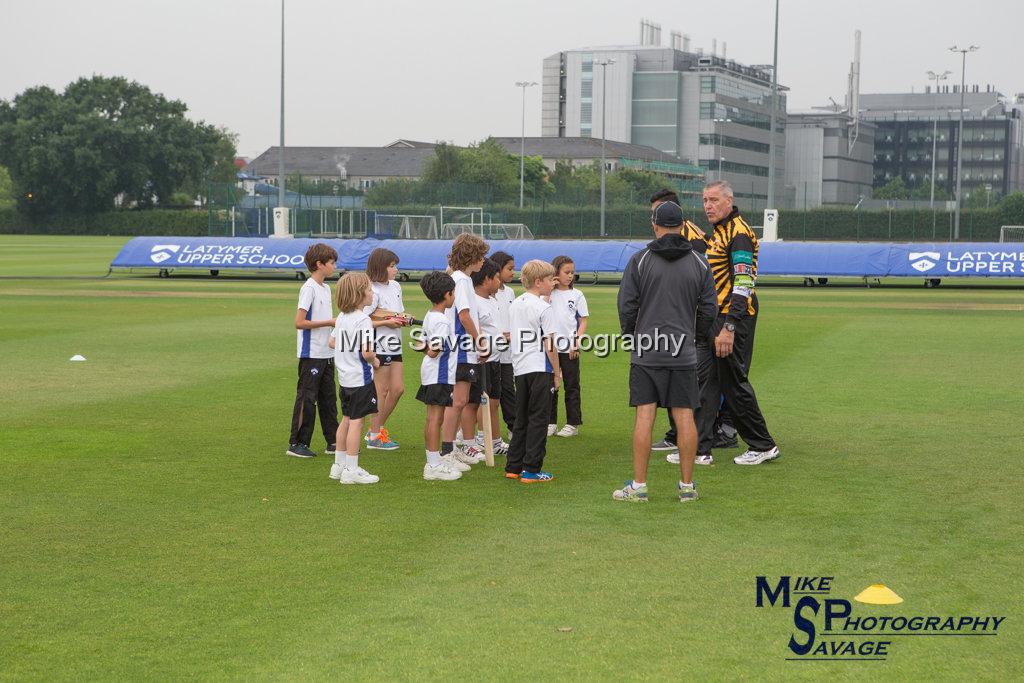 20170627-0001.jpg - Junior Coaching at Lashings All Stars vs House Of Commons & Lords, 26th June 2017 Grenfell Tower Fundraising Cricket Event at Latymer Upper School Playing Fields, London.