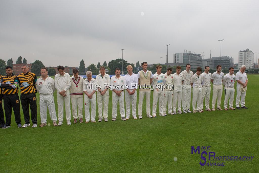 20170627-0125.jpg - Teams pay respects to Grenfell Tower victims at Lashings All Stars vs House Of Commons & Lords, 26th June 2017 Grenfell Tower Fundraising Cricket Event at Latymer Upper School Playing Fields, London.