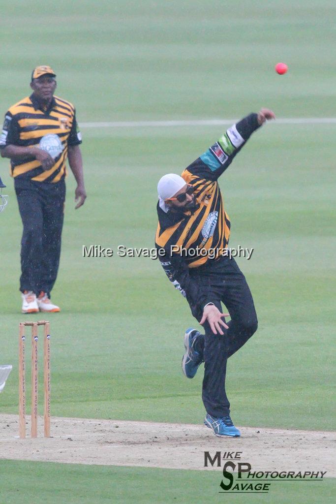 20170627-0610.jpg - Monty Panesar at Lashings All Stars vs House Of Commons & Lords, 26th June 2017 Grenfell Tower Fundraising Cricket Event at Latymer Upper School Playing Fields, London.