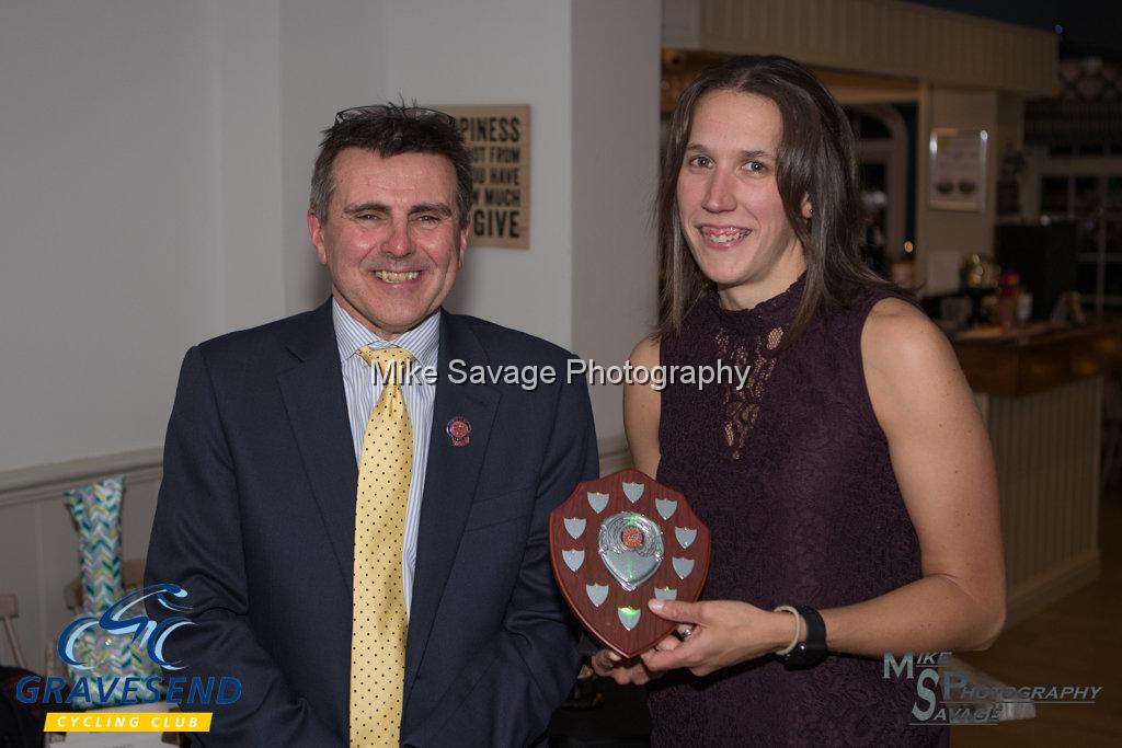 20171210-0036.jpg - Kate Savage Hill Climb Champion Ladies - GCC 2017 Awards Evening, The See-Ho, Gravesend, Kent. 10-Dec-2017.